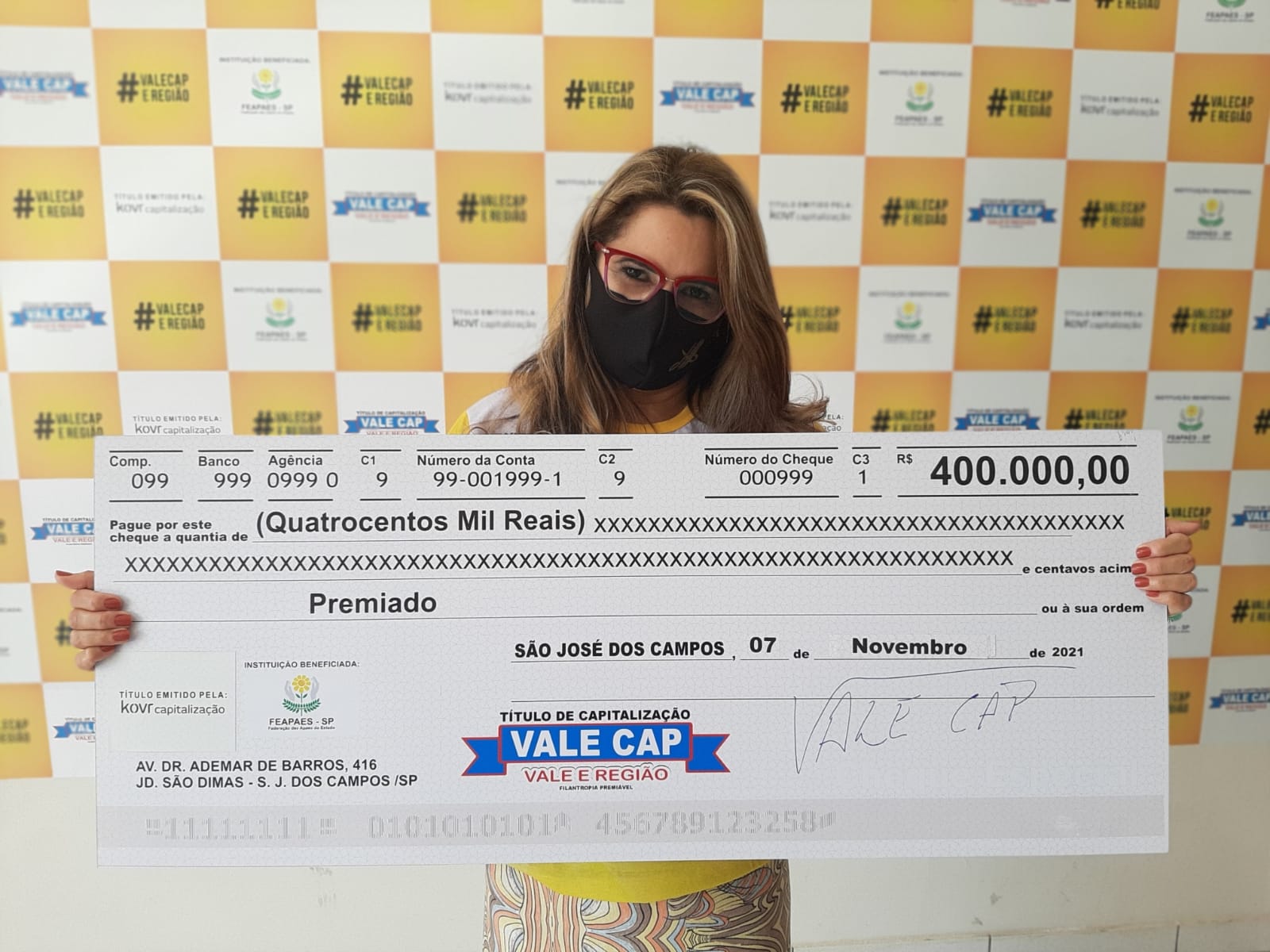 Moradora de Caraguatatuba ganha 400 mil reais no Vale Cap
