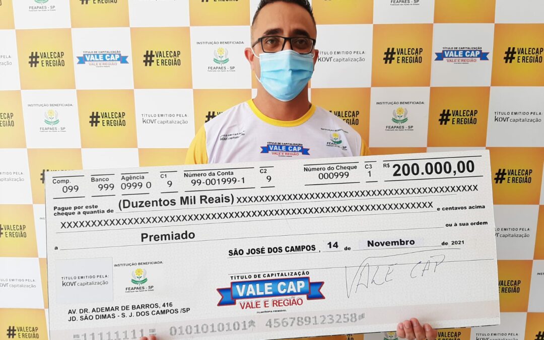 Morador de São José dos Campos ganha sozinho 200 mil reais no Vale Cap