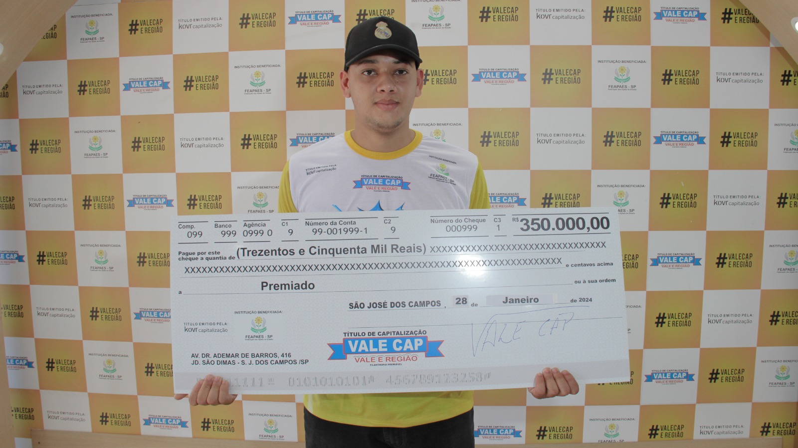 Jovem de São José dos Campos ganha prêmio de 350 mil reais no Vale Cap