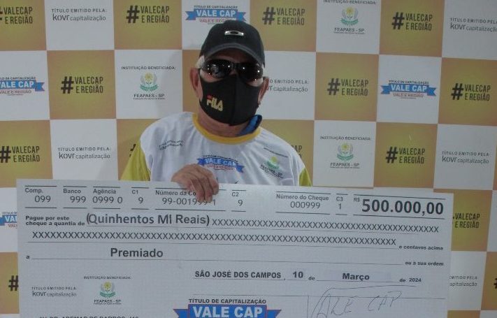 Aposentado de São José dos Campos fatura meio milhão e vai viajar e curtir a vida com o super prêmio. 